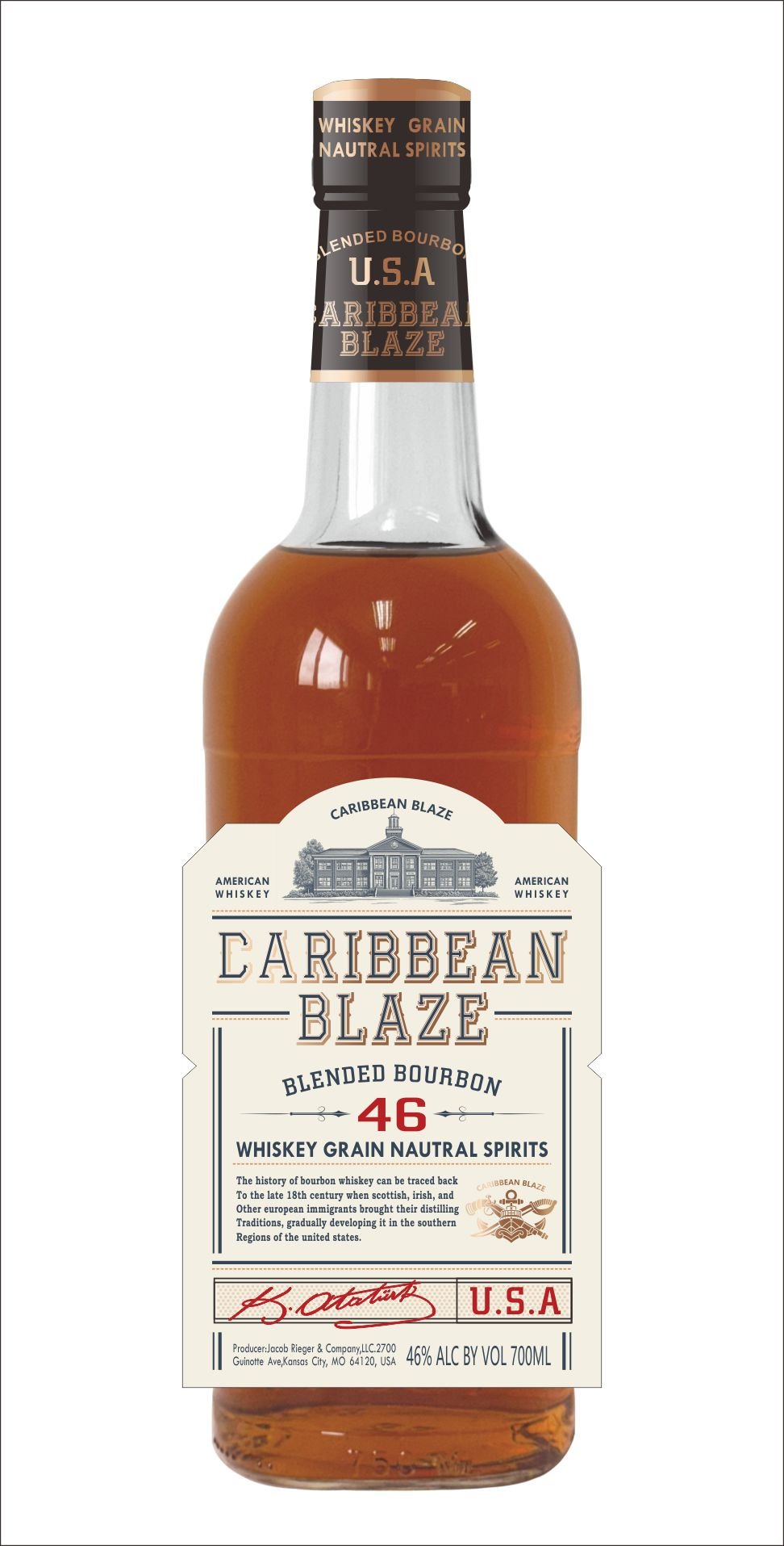 Caribbean Blaze Bourbon 46